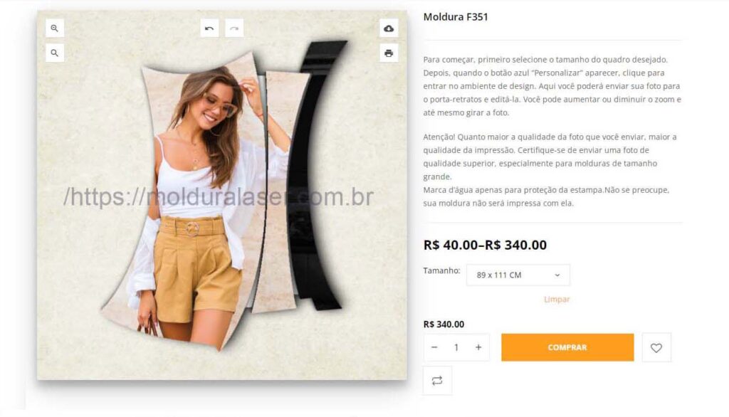 Visualize a foto dentro da moldura